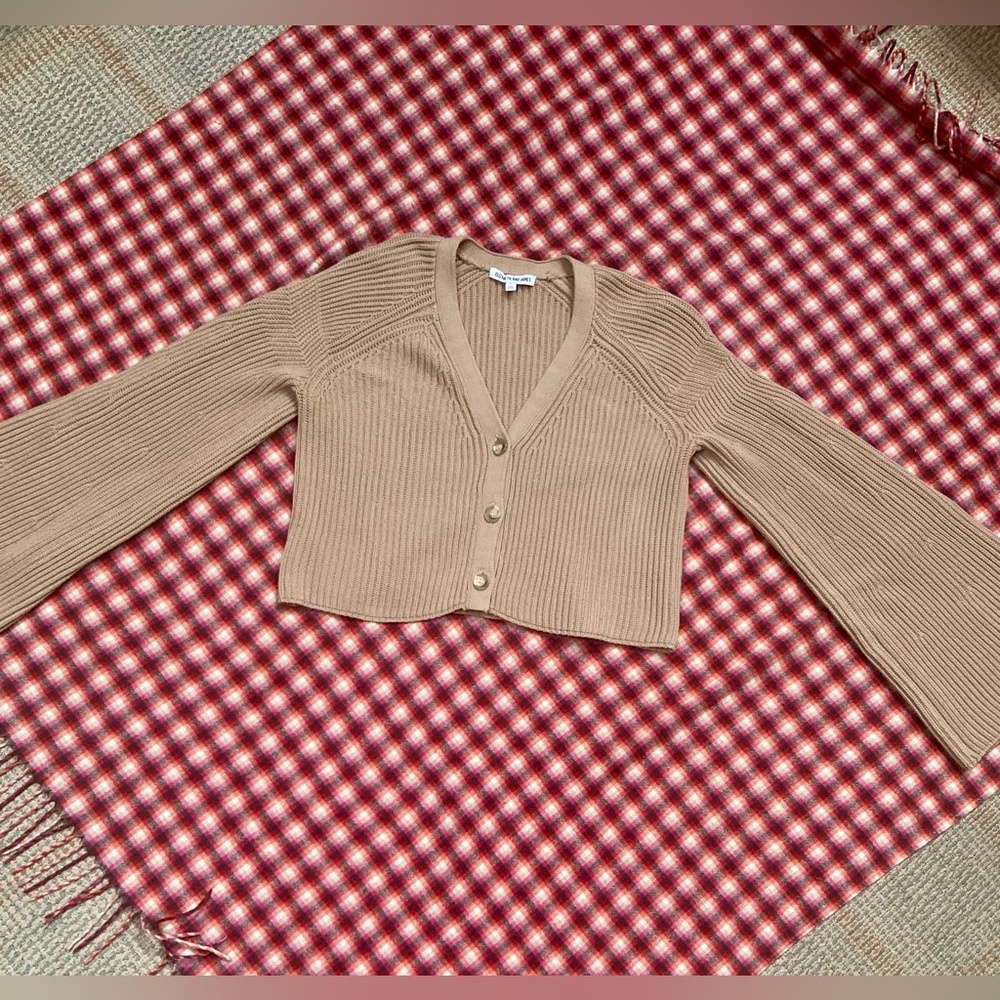 Elizabeth and James Ribbed Cardigan w/Wide Bell Sleeves. 😍